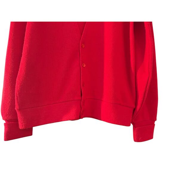 Christian Dior Red Cardigan Orlon Acrylic Button Front Preppy Classic Christmas - Picture 2 of 9